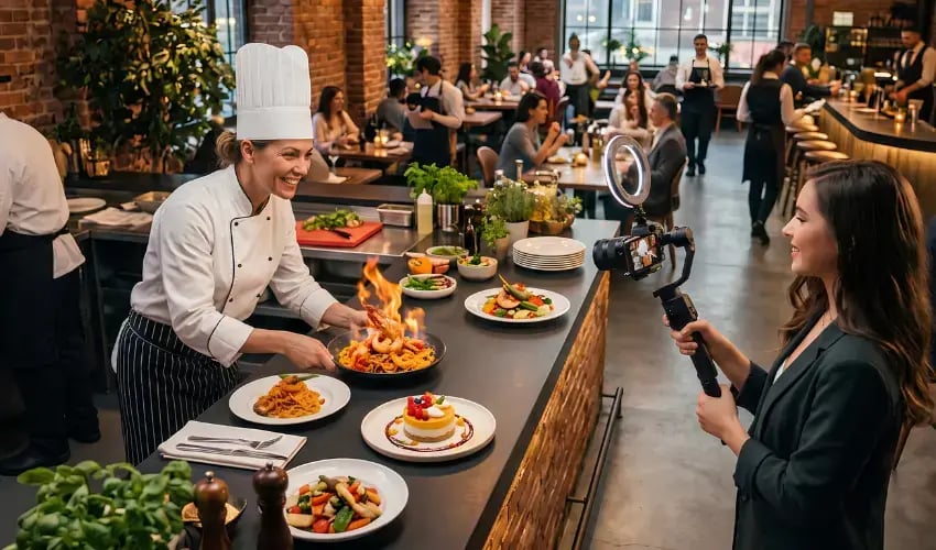 creating video content for restaurant