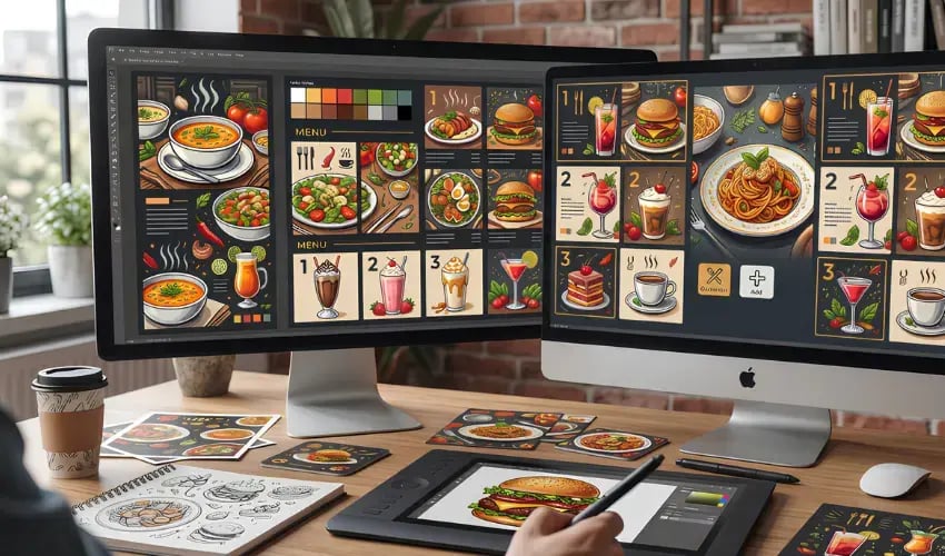 graphic designs for restaurant