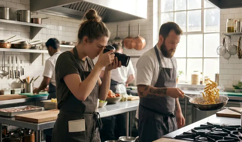 restaurant behind the scenes