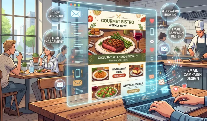 restaurant email design
